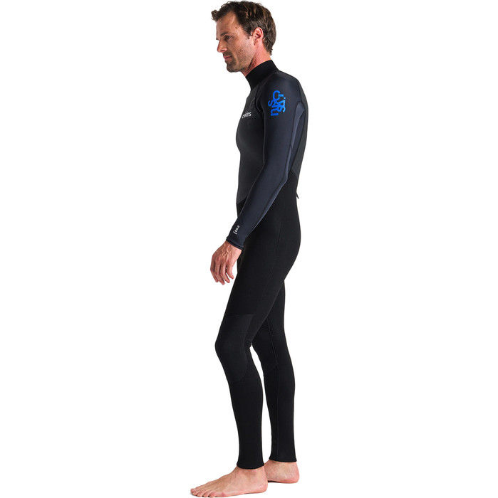 2024 C-Skins Mens Element 3/2mm Back Zip Wetsuit C-EL32STM - Black / Anthracite / Cyan